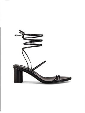 Reike Nen Odd Pair Black Leather Lace Up Minimalist Sandals